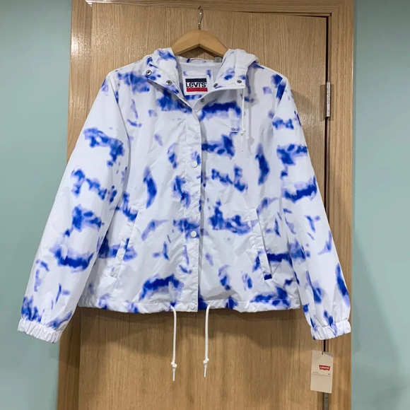 Levi's Blue Tie Dye Windbreaker - Picture 1 of 6